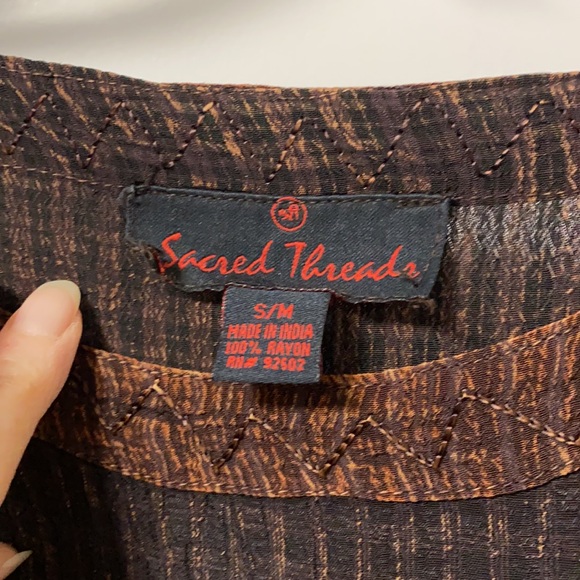 Funky dress of mixed coordinating patterned fabric - Picture 4 of 8